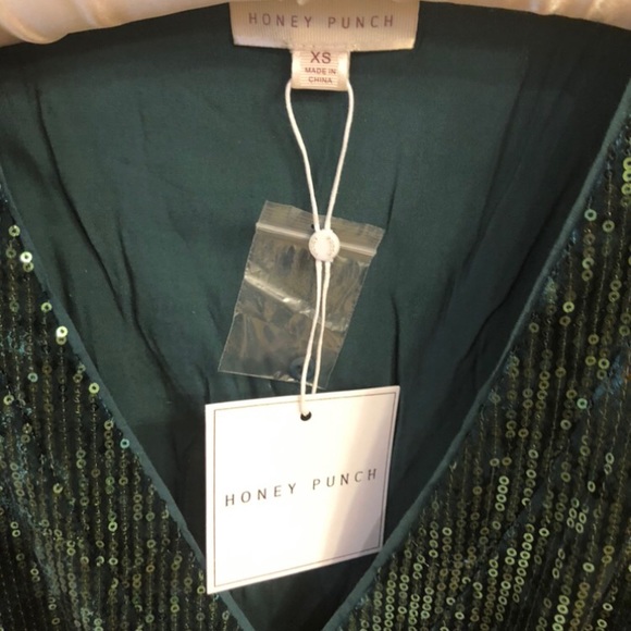 Honey Punch Sequin Dress Green Sold by ModCloth - Picture 3 of 5